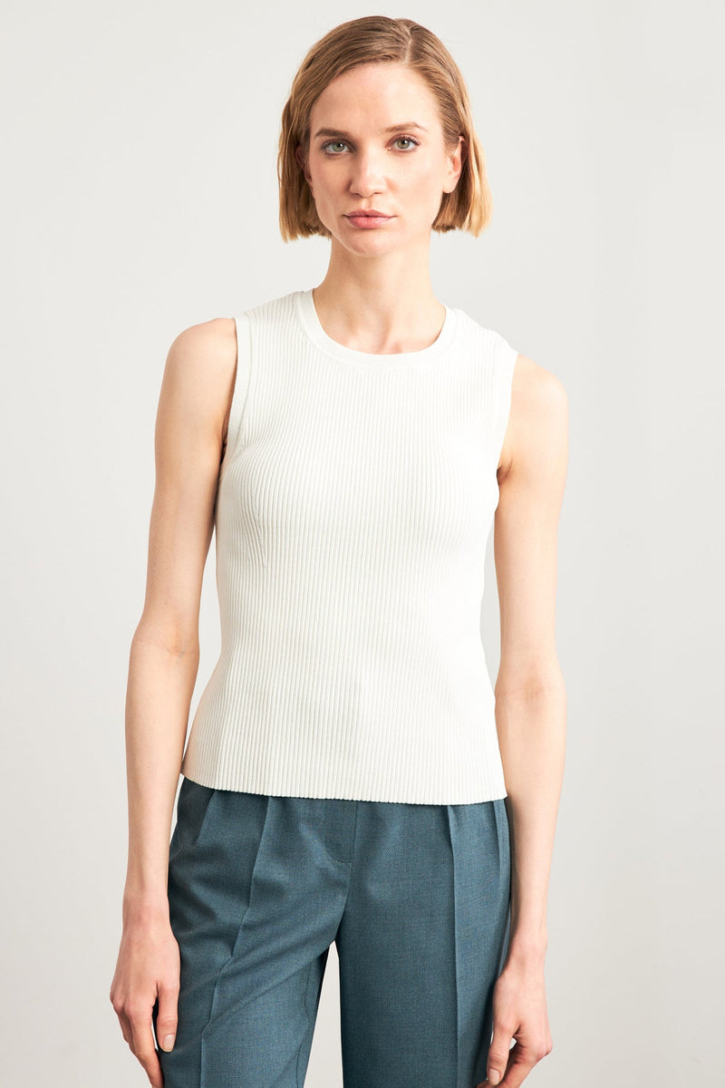 Setre Crew Neck Sleeveless Knitwear Ecru