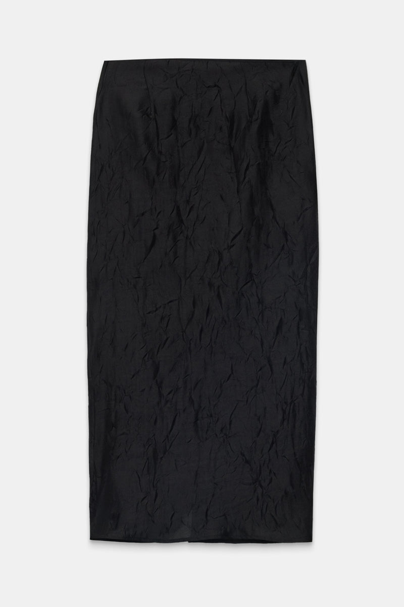 Setre Tie Detailed Midi Length Skirt Black