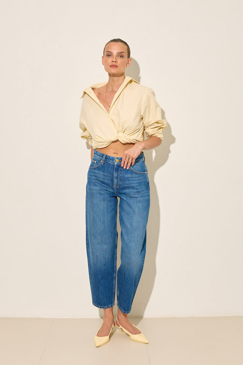 Setre Two-Piece Look Solid Shirt Amber