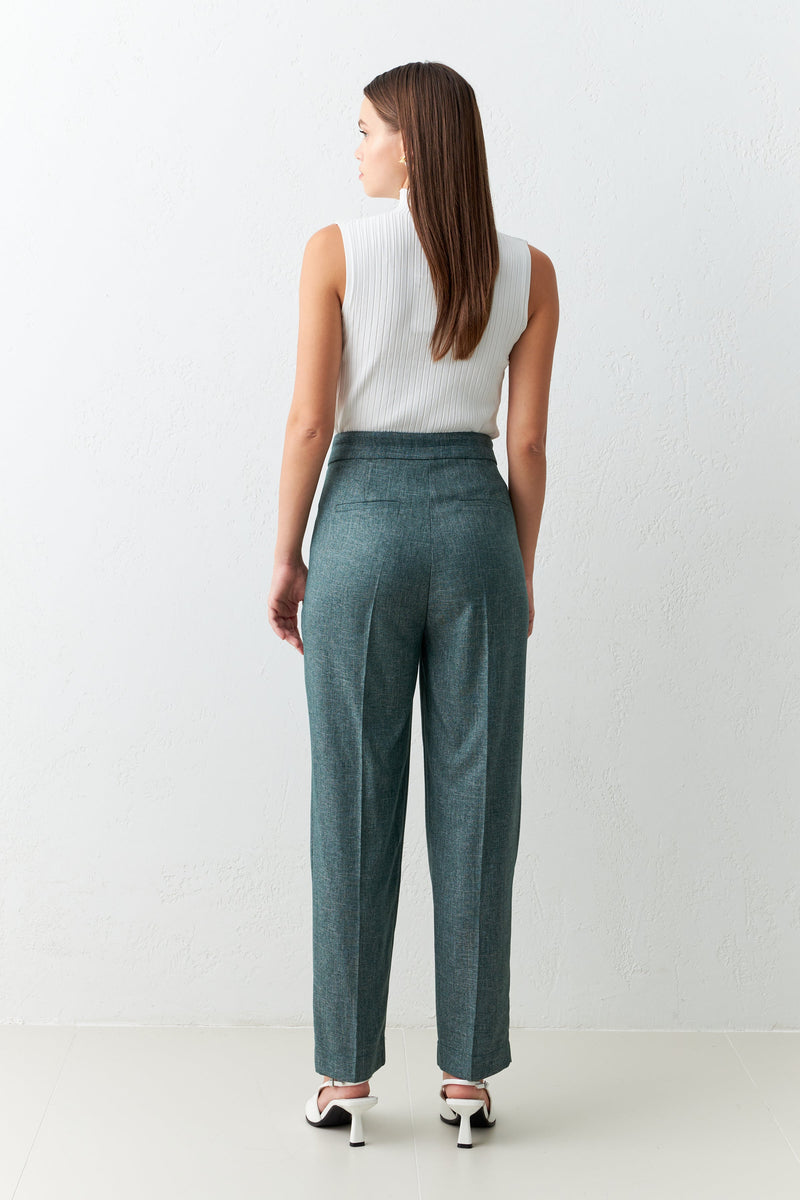 Setre Relaxed Cut Tie-Down Trousers Green