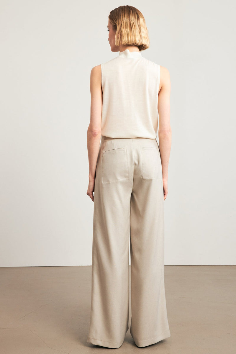 Setre Button And Pocket Detailed Trousers  Beige