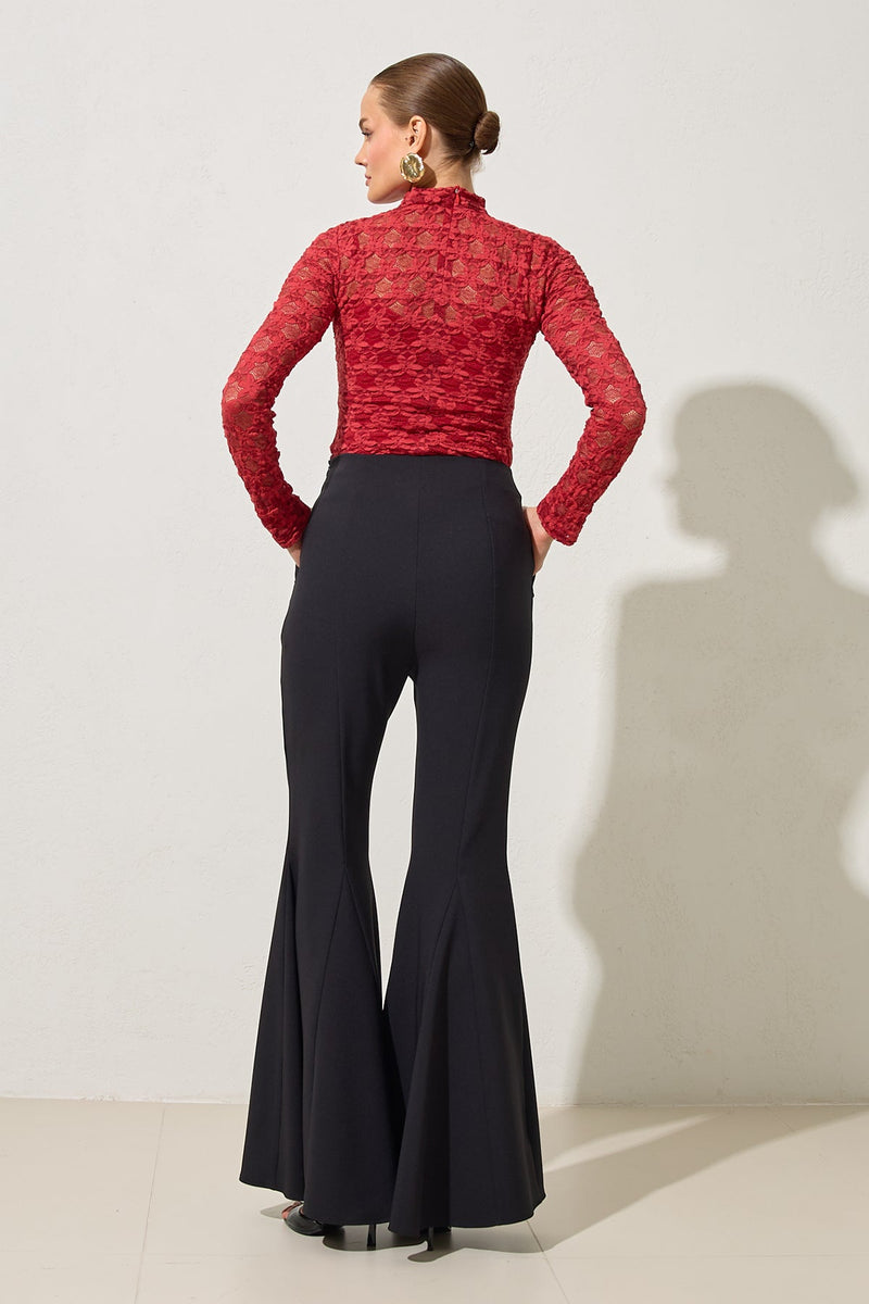 Setre Bootcut Solid Trousers Black