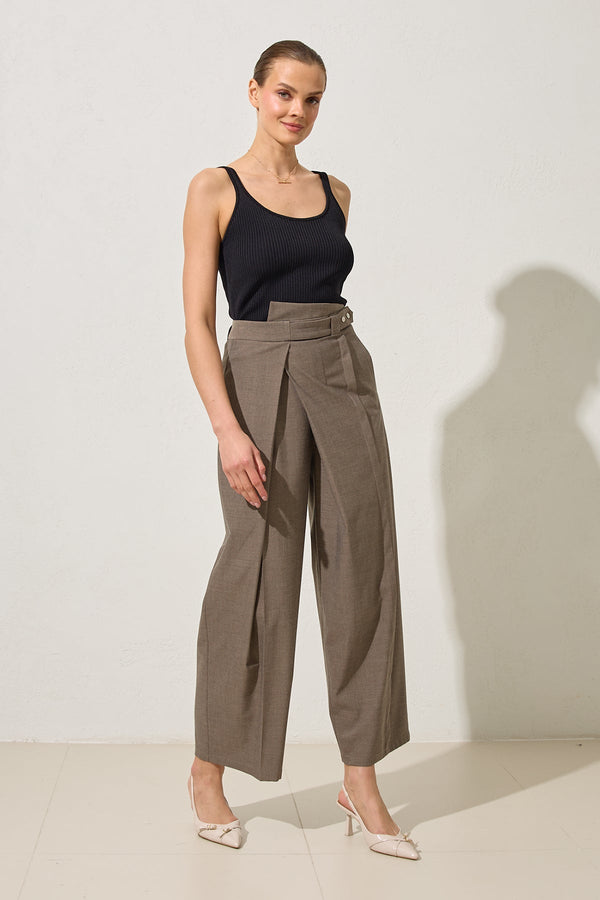 Setre Front-Overlap Detailed Trousers Anthracite