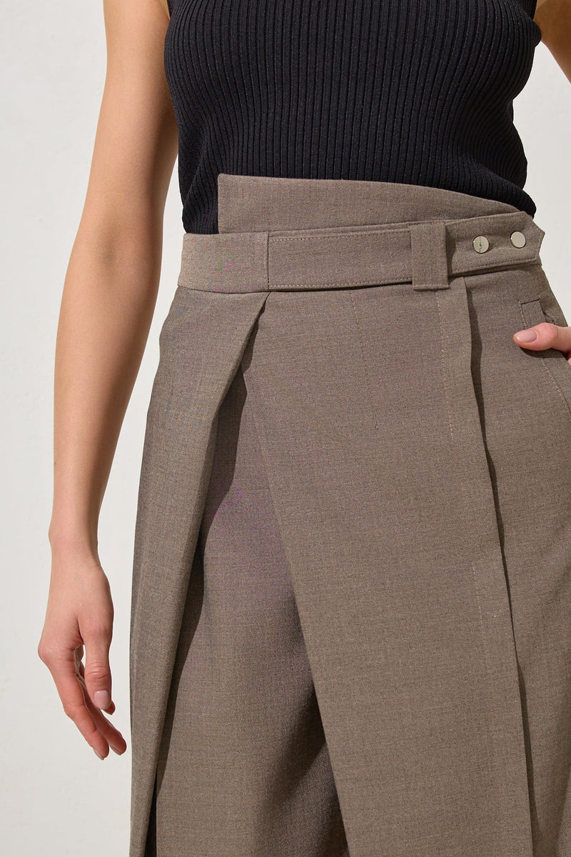 Setre Front-Overlap Detailed Trousers Anthracite
