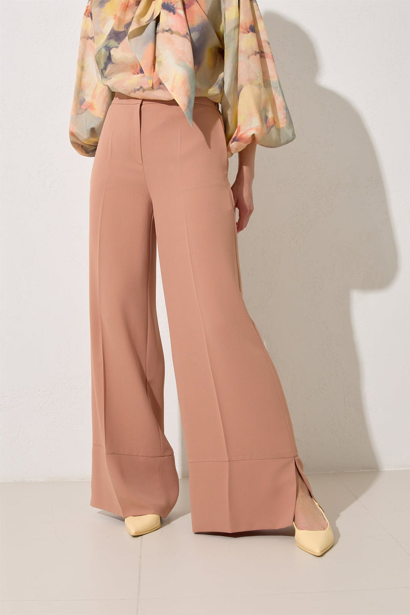 Setre Slit Detailed Wide Trousers Salmon
