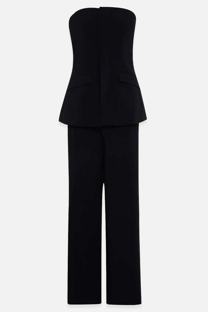 Setre Strapless Two-Piece Look Jumpsuit Black