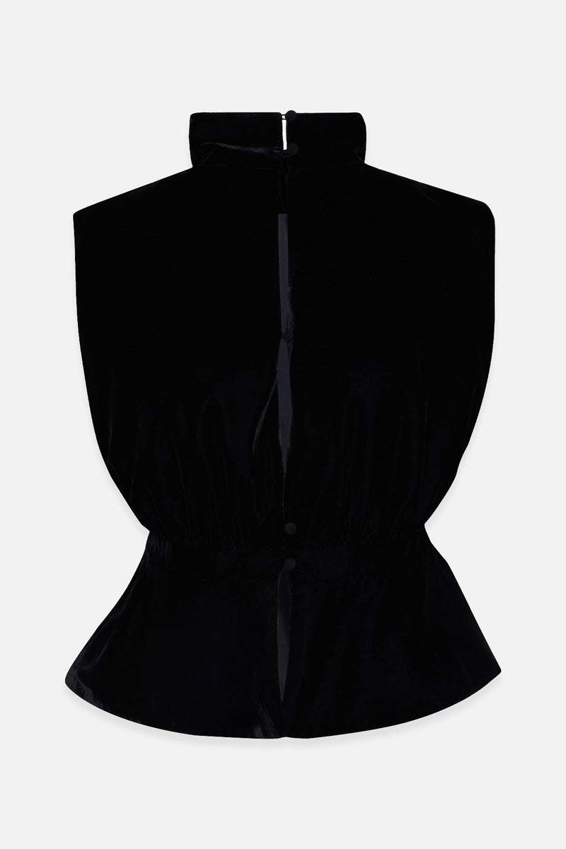 Setre Accessory Detailed Sleeveless Blouse Black