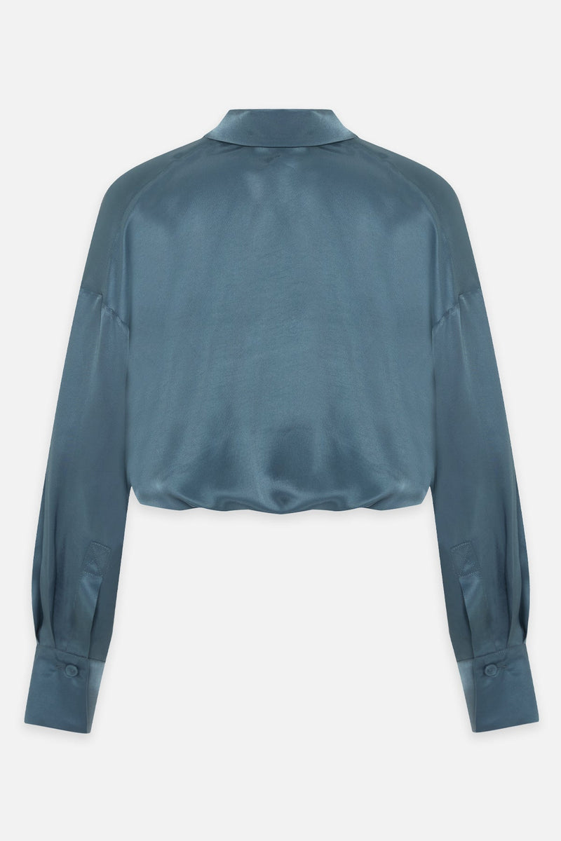 Setre Twisted Detail Crop Blouse Crystal