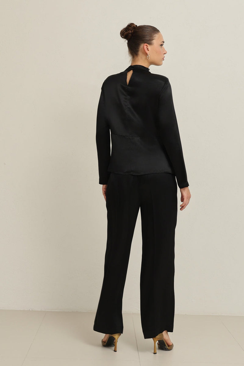 Setre Waist Tie Detailed Blouse Black