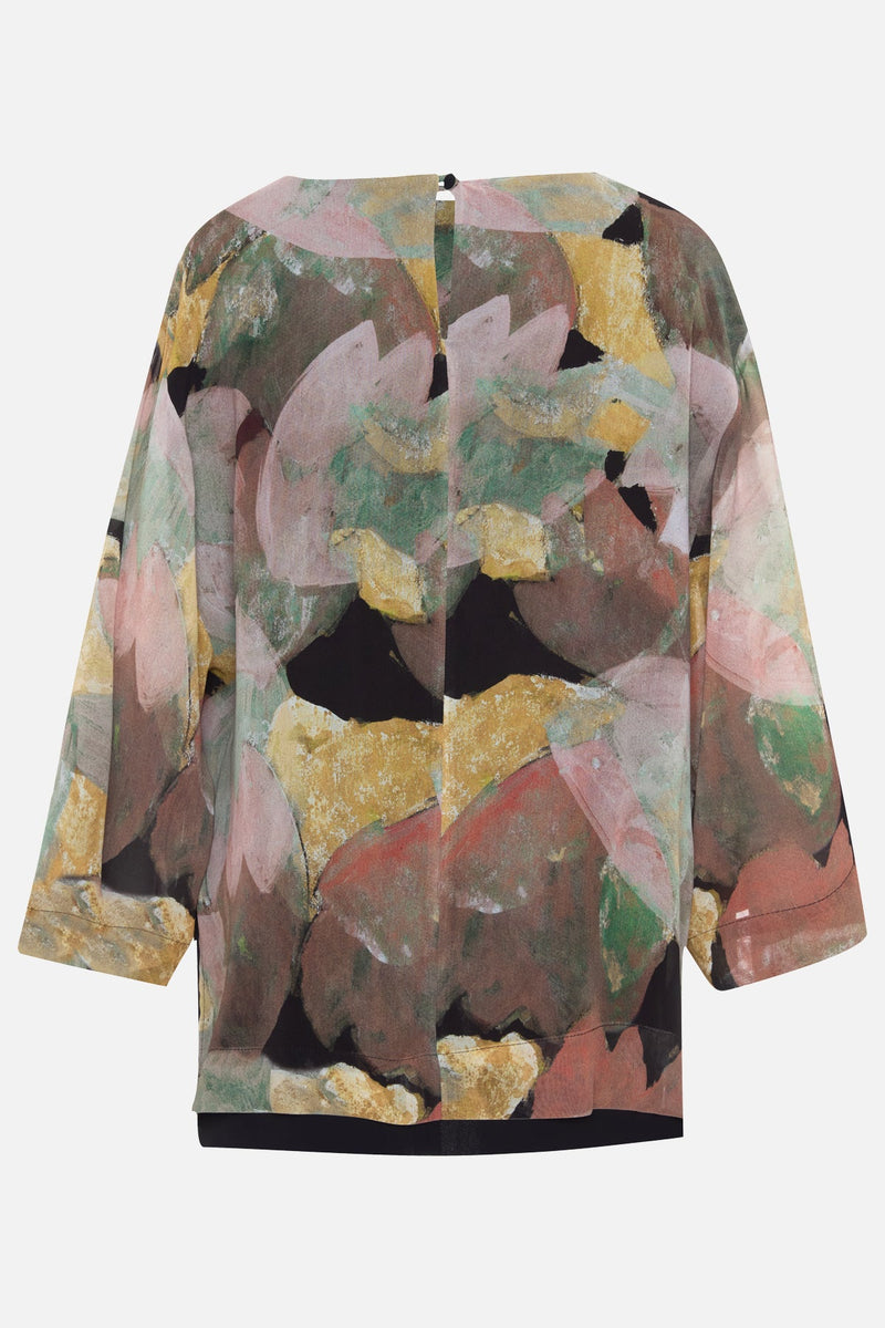 Setre Patterned Long Sleeve Blouse Black/Yellow