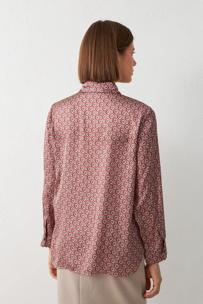 Setre Patterned Relaxed Cut Shirt Mink