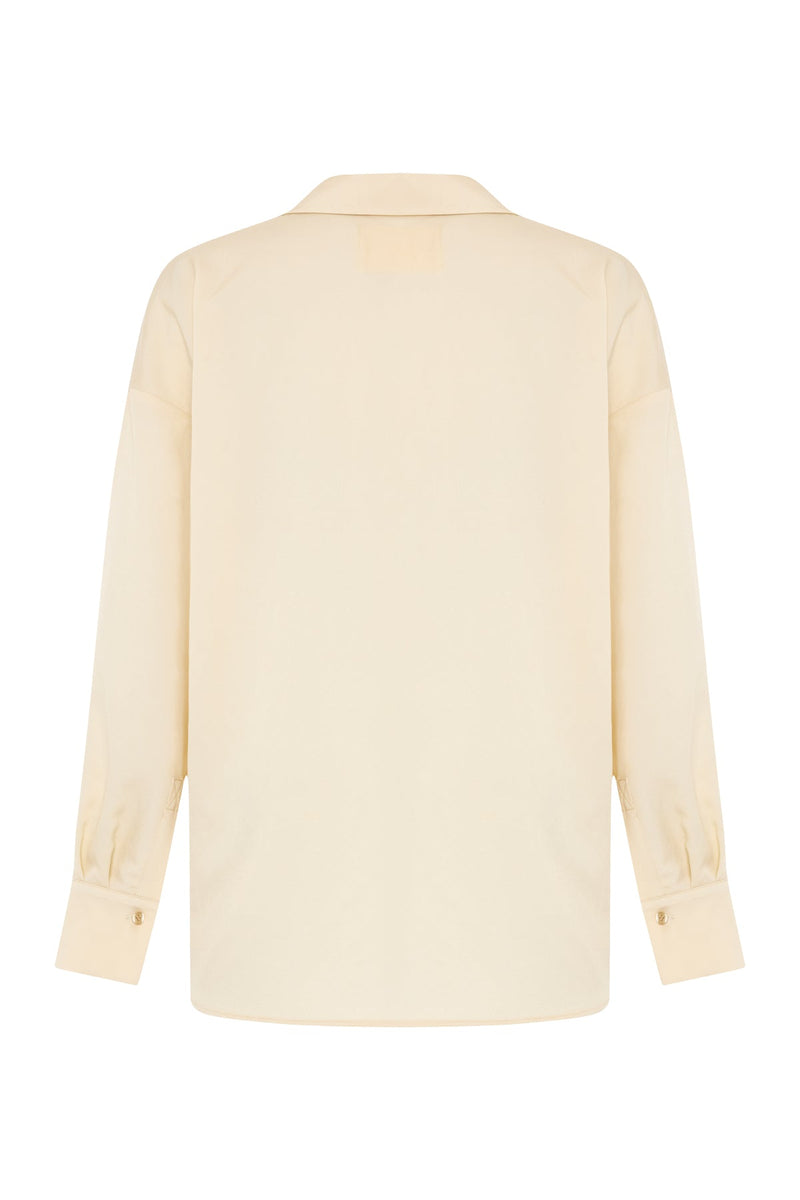 Setre Hidden Button Detail Long Sleeve Shirt Light Yellow