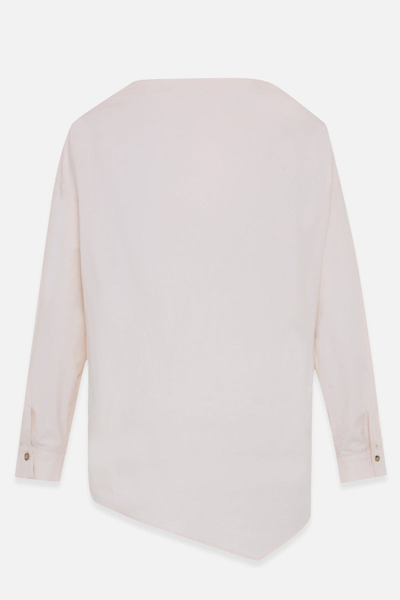 Setre Wide Collar With Tie Detail Shirt Cream
