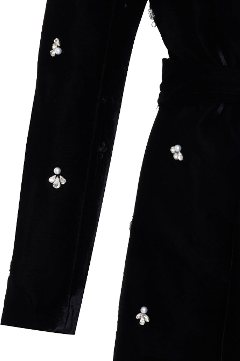 Setre Stone And Collar Detailed Tie Jacket Black