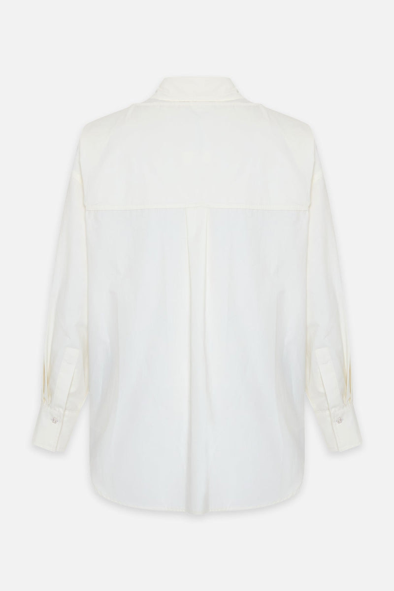 Setre Tie Detailed Long Sleeve Shirt Cream