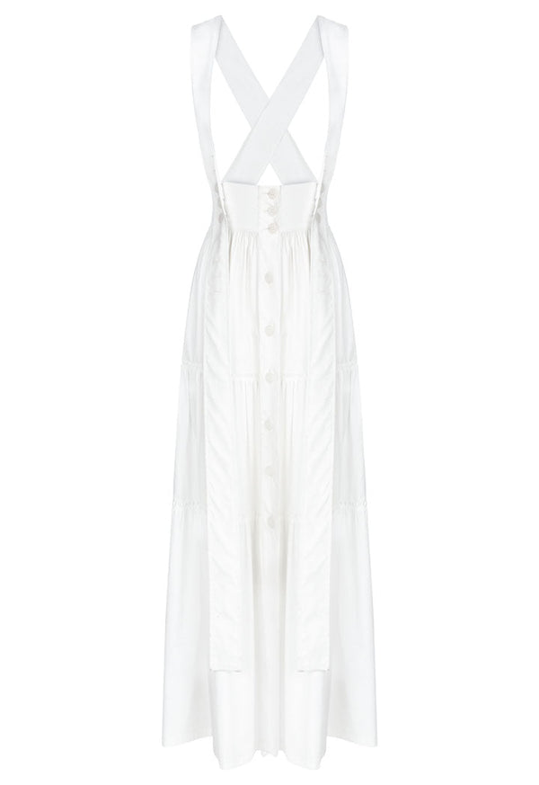 Nu Criss-Cross Top Dress Off White