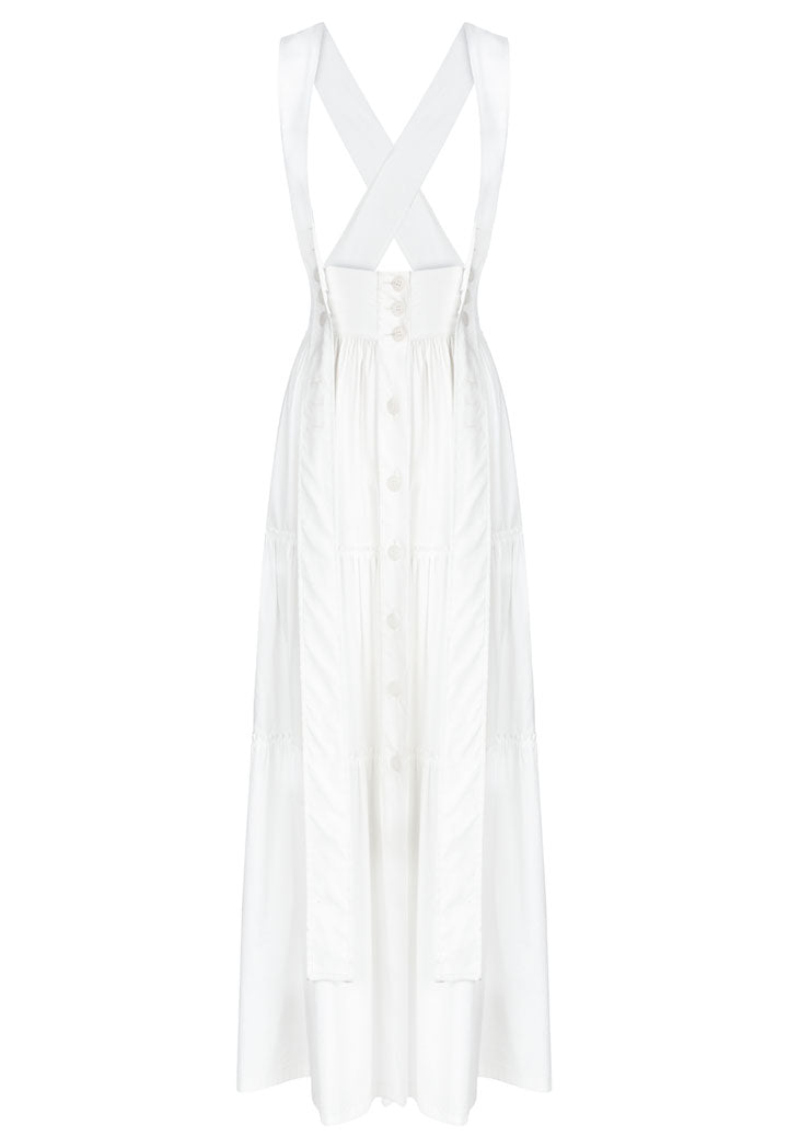 Nu Criss-Cross Top Dress Off White