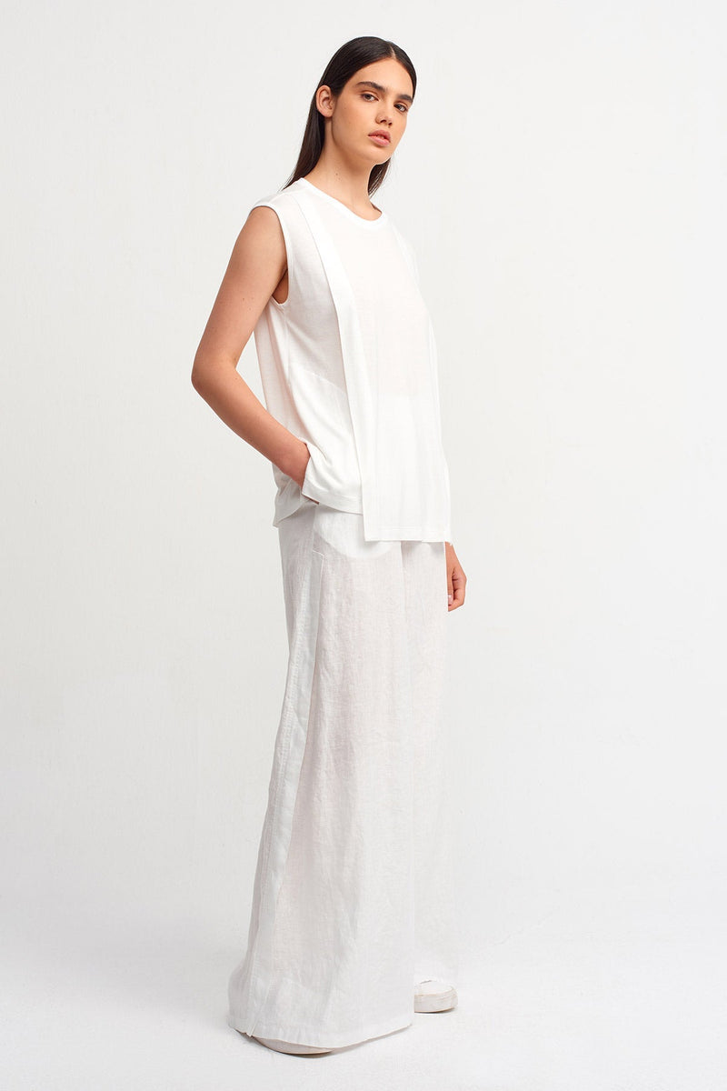 Nu Sleeveless Top Off White