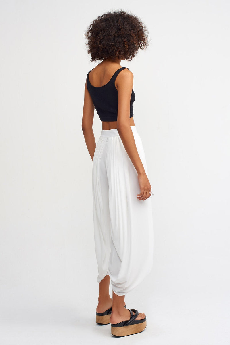 Nu Pleat Detail Trouser Off White