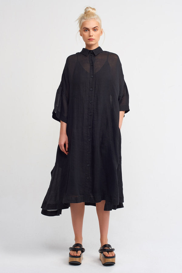 Nu Ovesized Shirt Dress Black