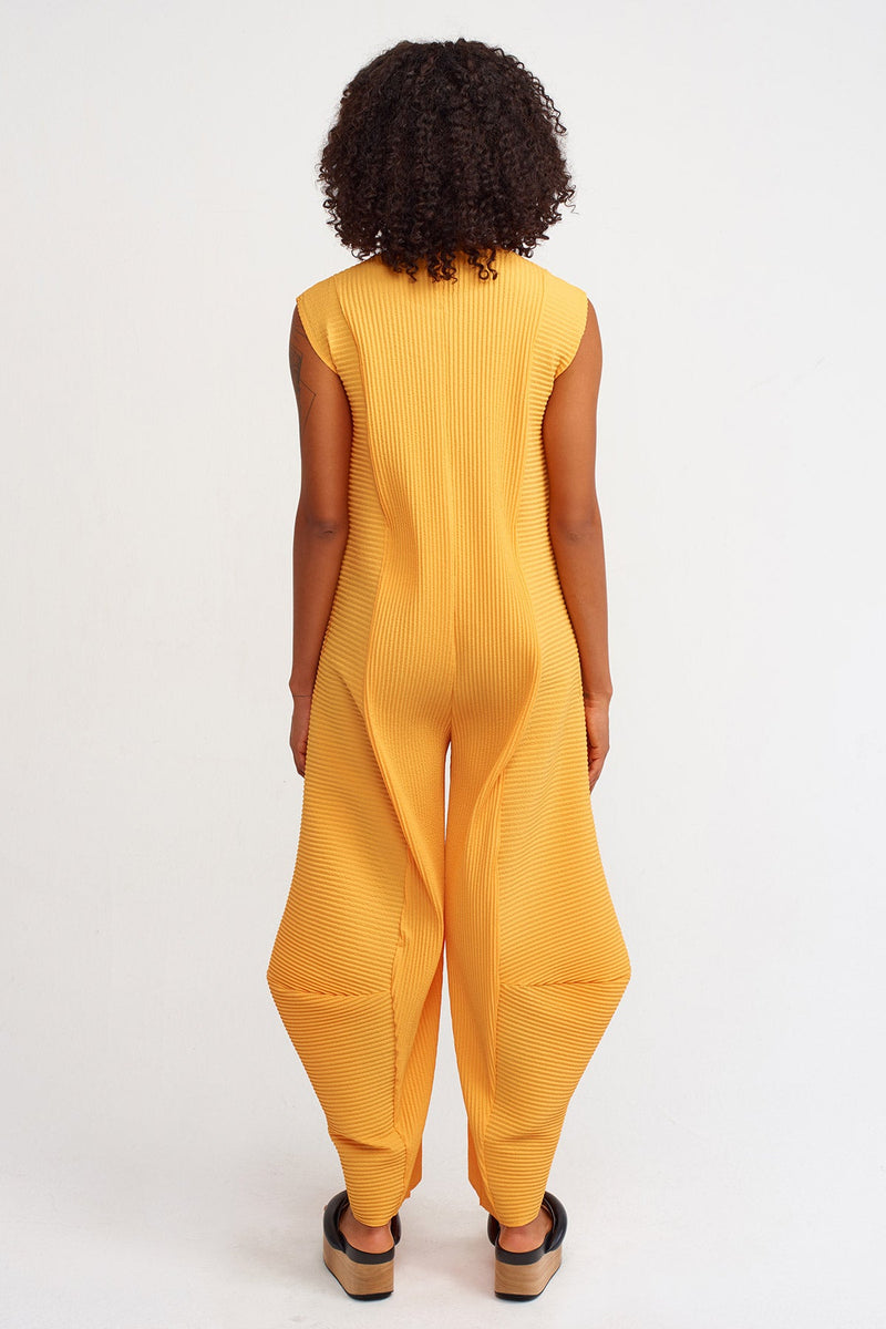 Nu Pleated Jumpsuit Saffron