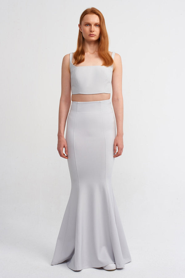 Nu High-Waisted Mermaid Skirt Ice