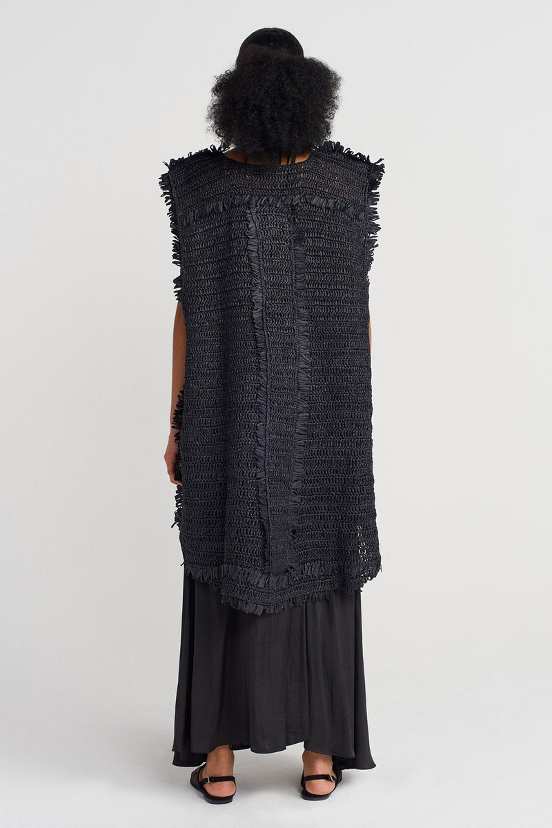 Nu Oversize Knit Top Black