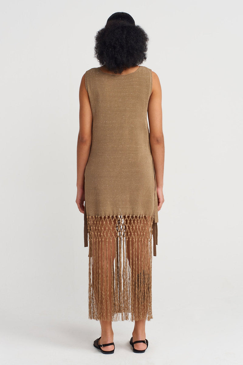 Nu Knit Tunic With Side Ties Bronze