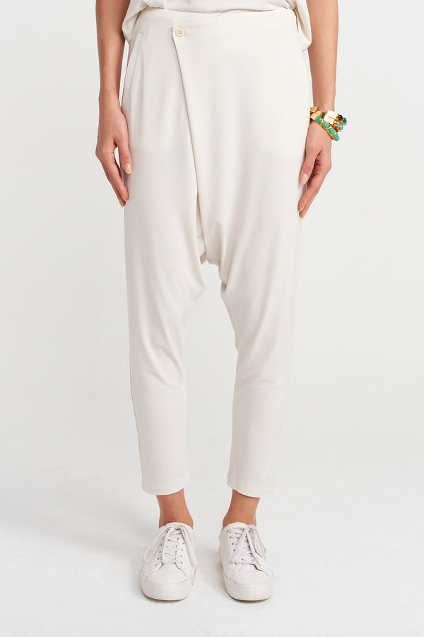 Nu Double Breasted Jersey Shalwar Ecru