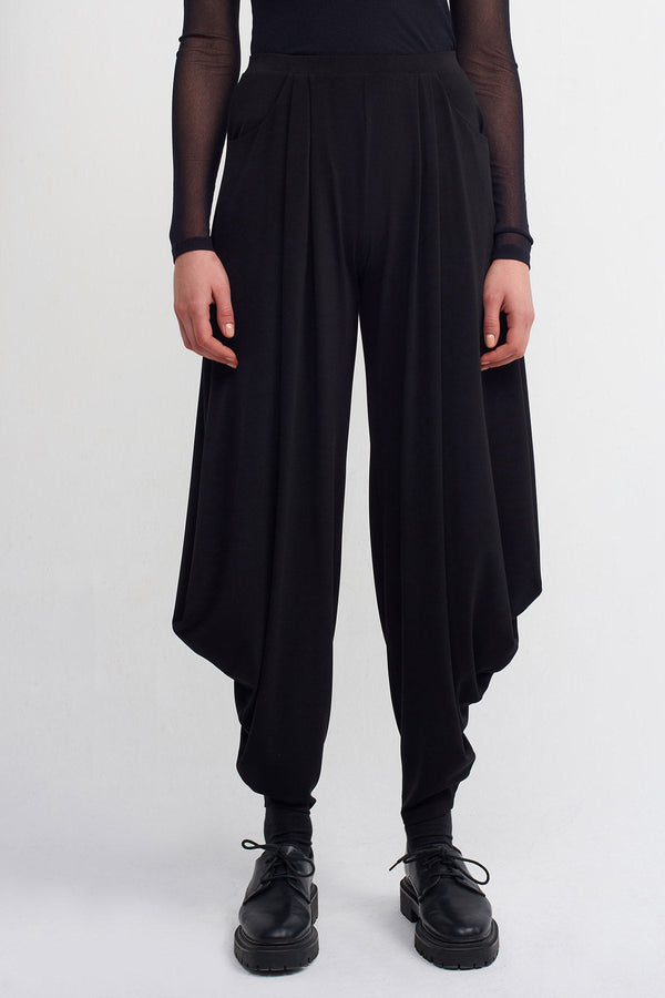 Nu Draped Jersey Trousers Black