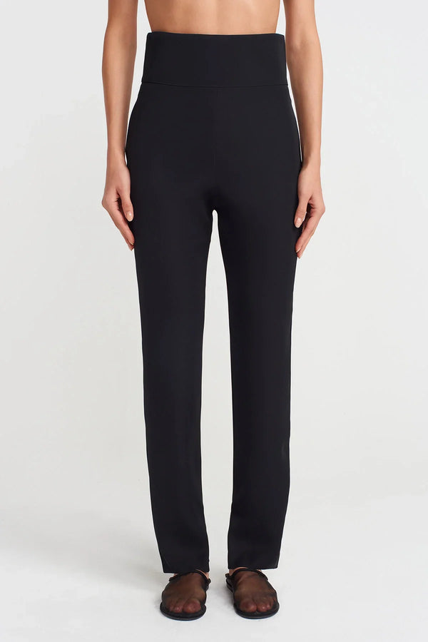 Nu High Waist Skinny Trousers Black