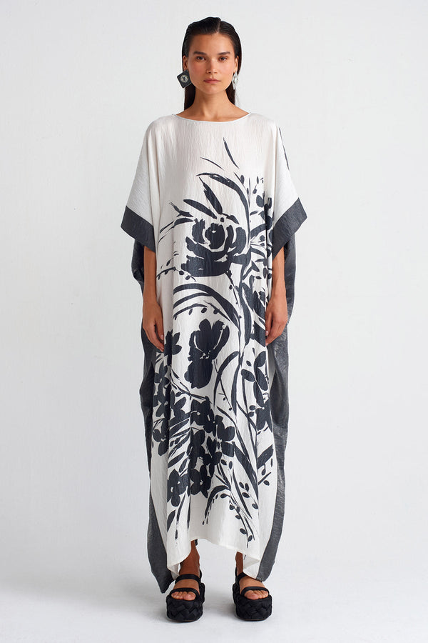 Nu Printed Kaftan Dress Multi Color