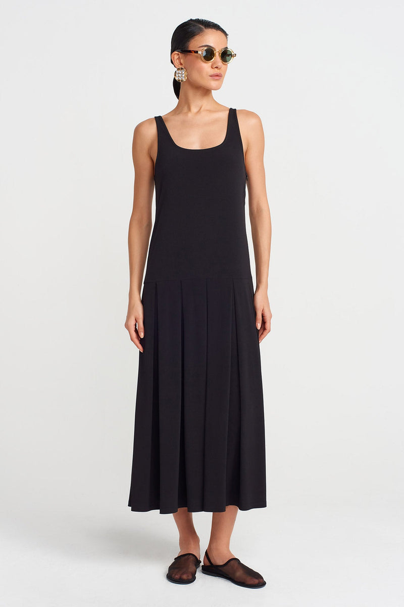 Nu Thick Strappy Jersey Dress Black