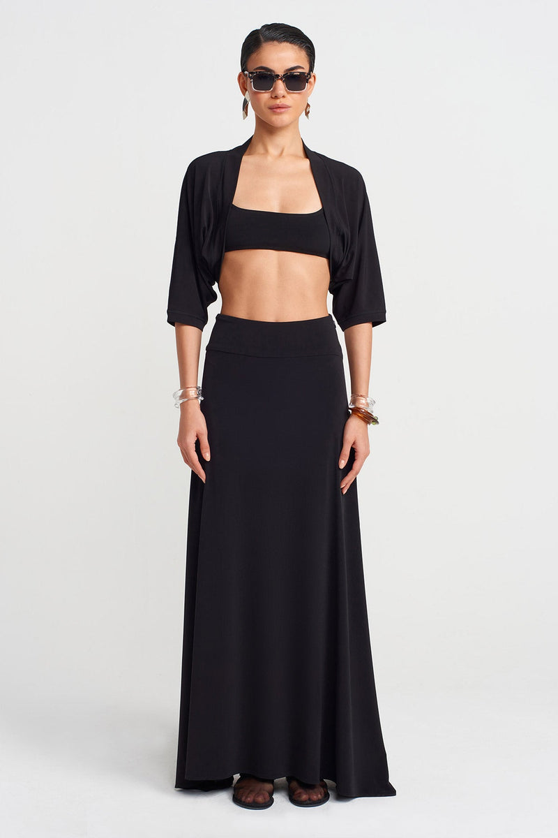 Nu Short Bolero Cardigan Black