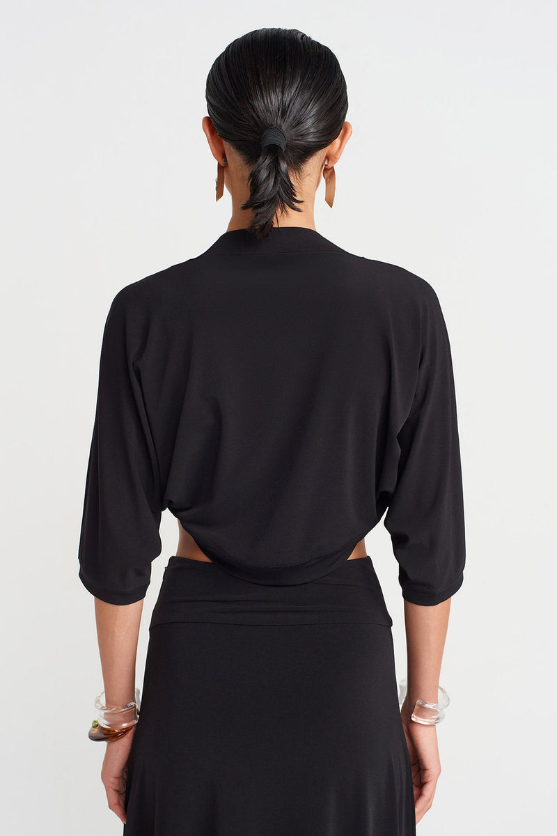 Nu Short Bolero Cardigan Black
