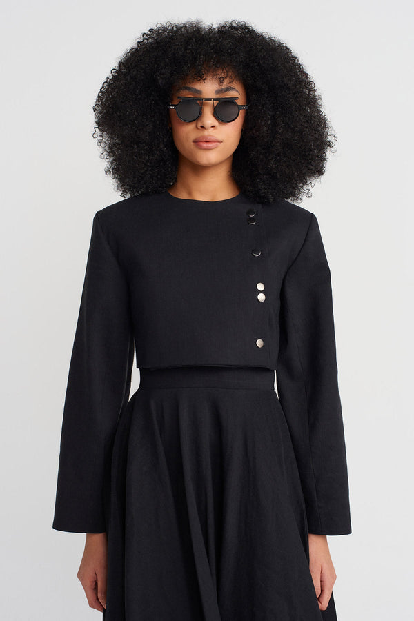 Nu Cropped Jacket Black