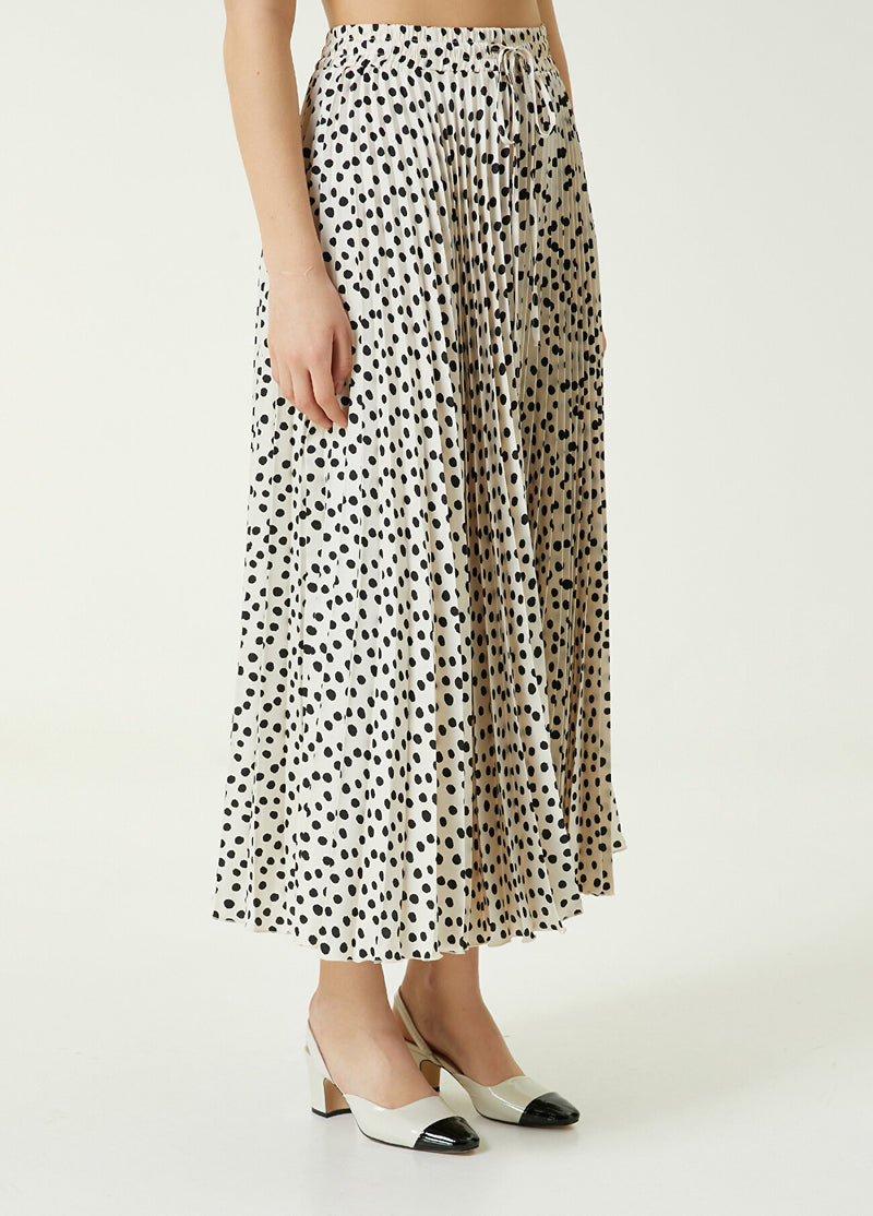 Beymen Club Polka Dot Patterned Long Skirt Ecru