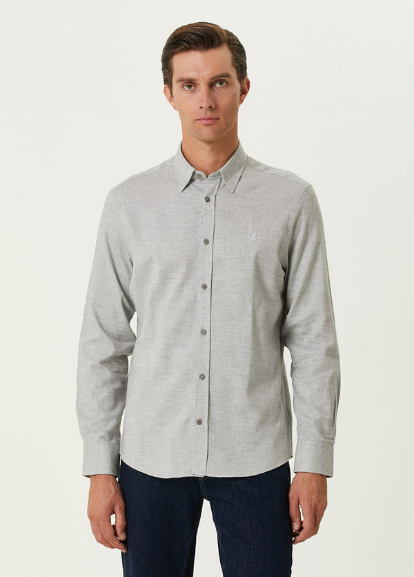 Beymen Club Men Comfort Fit Shirt Light Grey