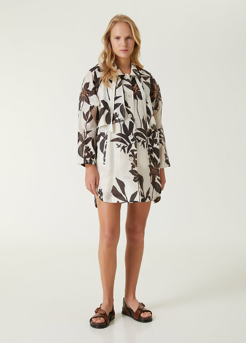 Beymen Club Hooded Patterned Coat Black/White