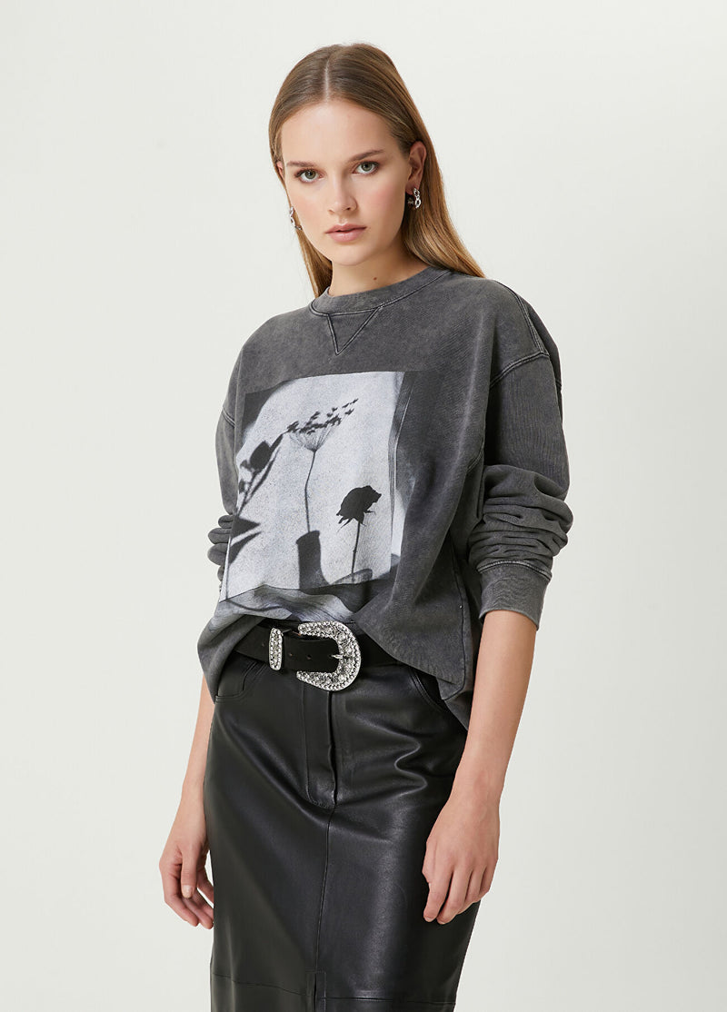 Beymen Club Photo Printed Sweatshirt Anthracite