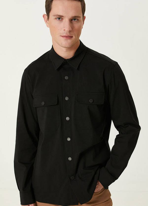 Beymen Club Men Pocket Detailed Outer Shirt Black