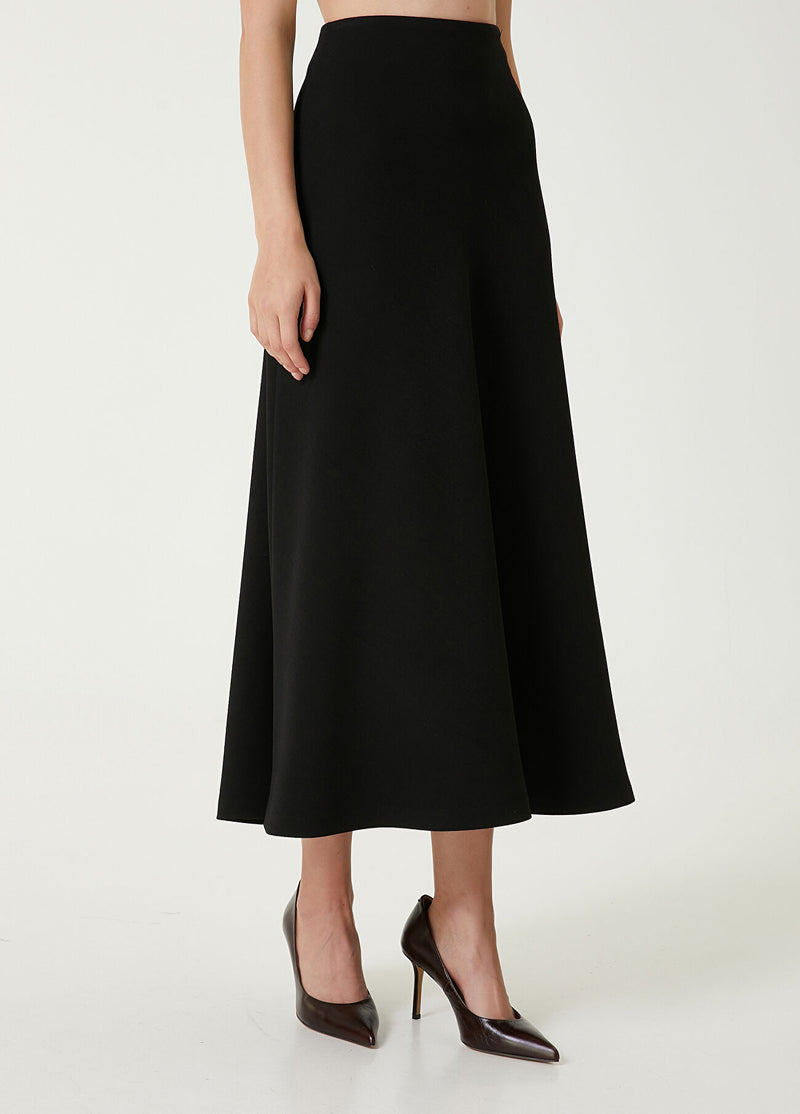 Beymen Club Midi Crepe Skirt Black