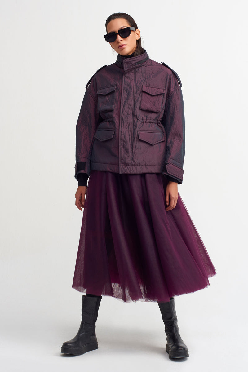 Nu Four-Pocket Jacket Plum