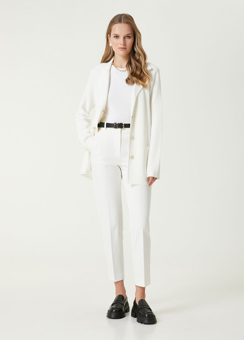 Beymen Club Textured Knit Jacket Off White