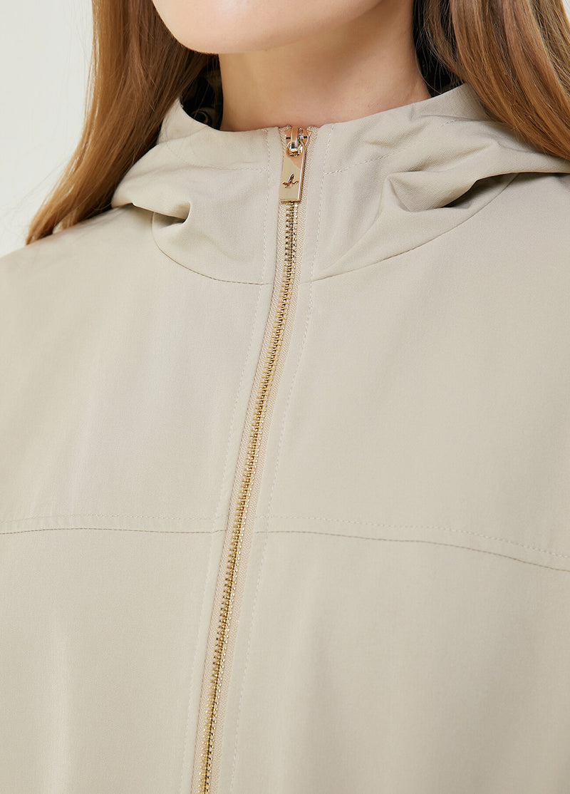 Beymen Club Hooded Zippered Coat Beige