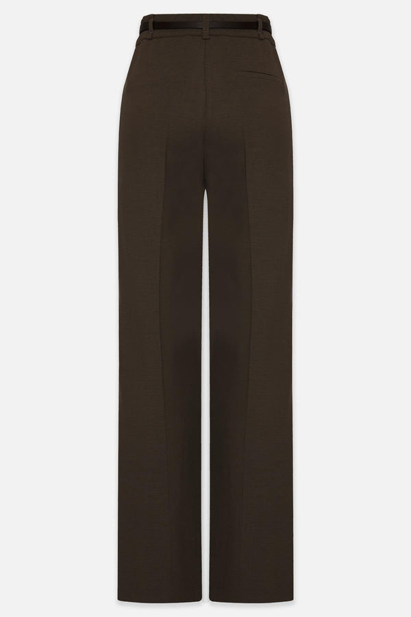 Setre Pocket Detailed Relaxed Cut Wide Leg Trousers Coffee Brown