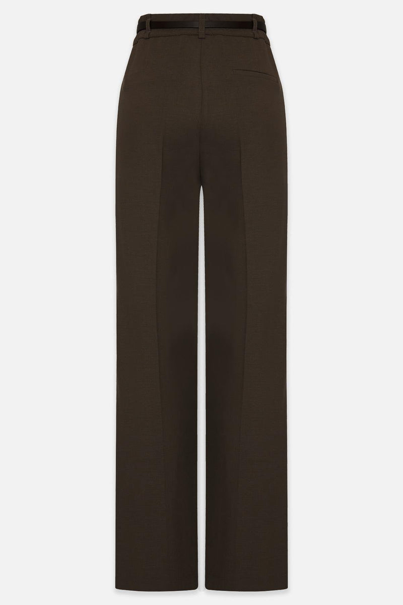 Setre Pocket Detailed Relaxed Cut Wide Leg Trousers Coffee Brown
