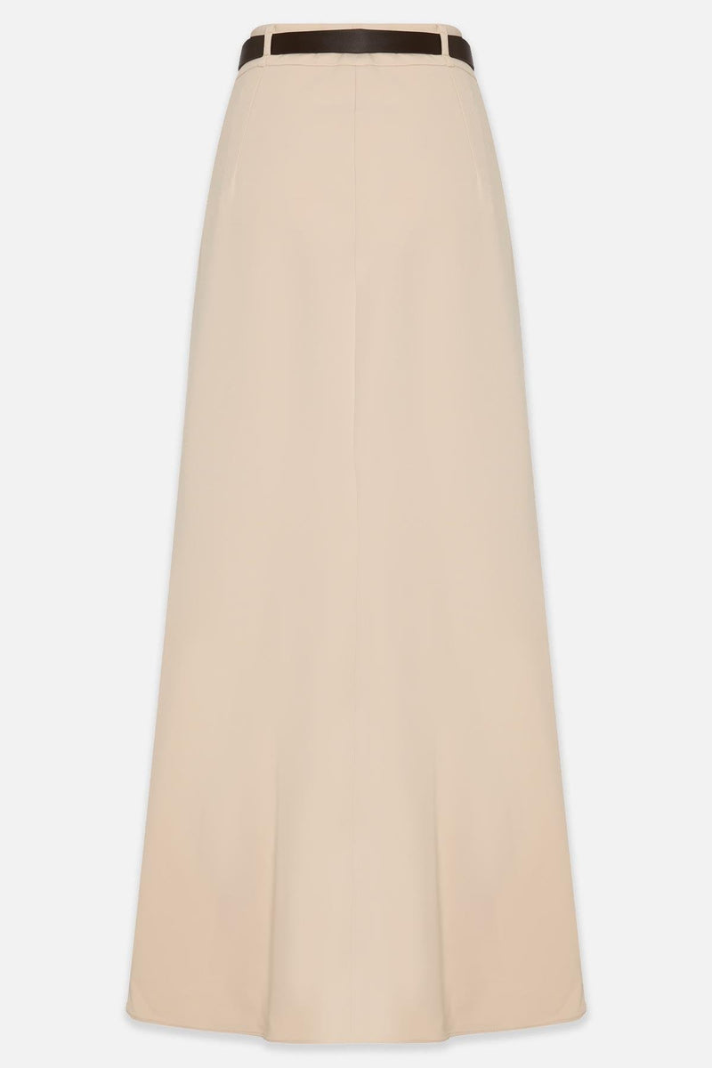 Setre Full Pattern Midi Length Skirt Beige