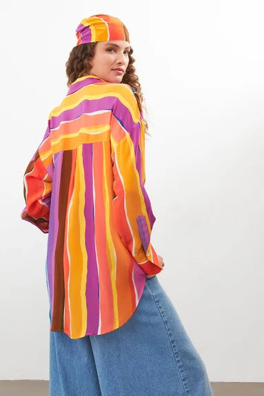 Setre Vertical Stripe Patterned Shirt Multi Color