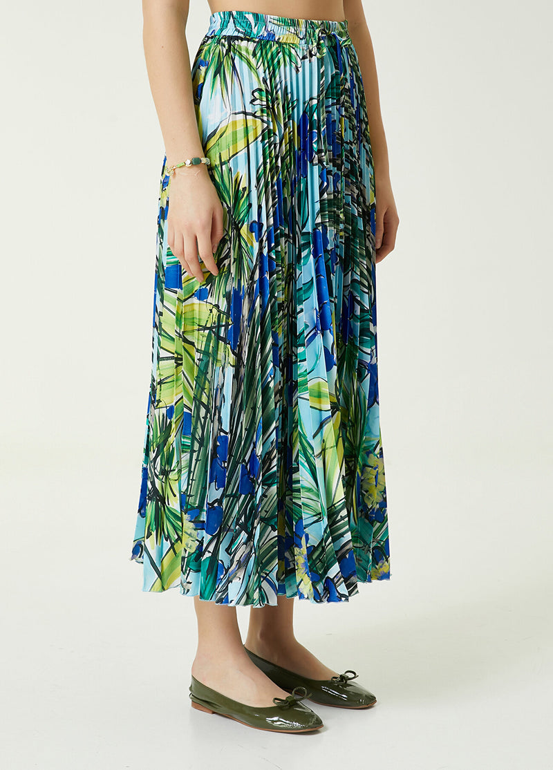 Beymen Club Botanical Patterned Long Skirt Blue-Green